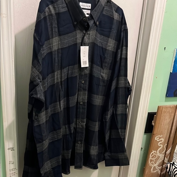 Saddlebred Blue and Gray Casual Button Down Shirt - Picture 3 of 6